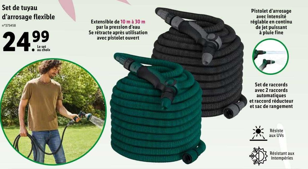 découvrez notre sélection de tuyaux d'arrosage lidl, adaptés à tous vos besoins de jardinage. profitez de matériaux de qualité, de longueurs variées et de prix imbattables pour un arrosage efficace et pratique de vos plantes.