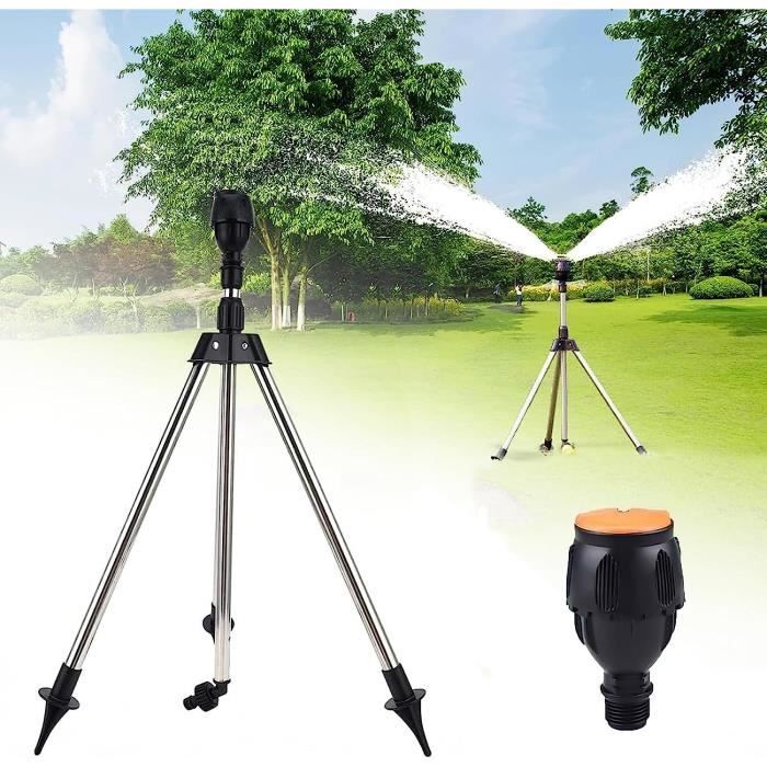 arroseur de jardin réglable de 30° à 360° avec pique pour une irrigation précise et facile. idéal pour arroser efficacement vos plantes et pelouses.