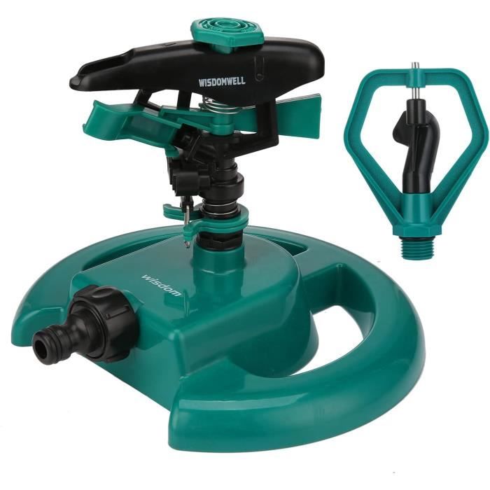 découvrez l'arroseur pulsant 360° esg10169, idéal pour une couverture d'arrosage longue portée et uniforme de votre jardin ou pelouse.