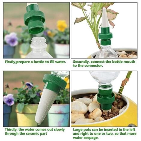gouttes d'eau automatiques de 500ml pour plantes, idéales pour un arrosage régulier et sans effort, assurant hydratation optimale et entretien facile de vos plantes.